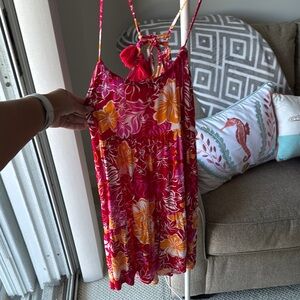 Floral Pink and Orange Sundress